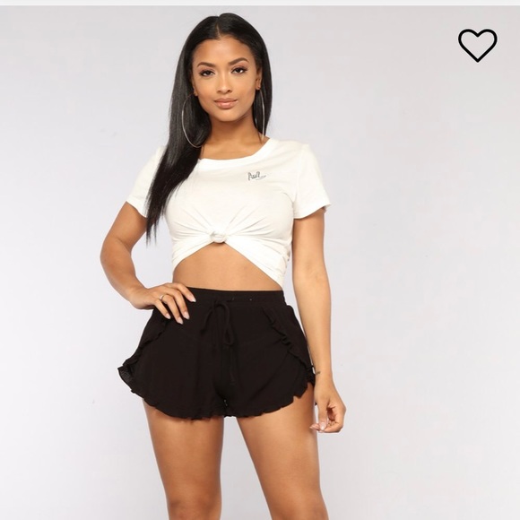 Fashion Nova Ruffle Shorts - Picture 2 of 4